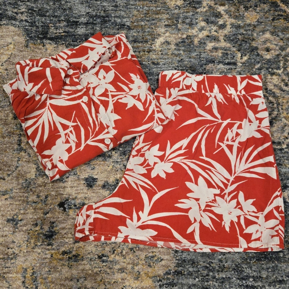 Ascot & Hart Hawaiian Print Short Set
